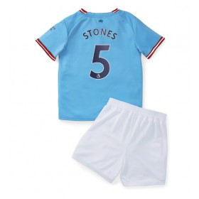 Baby Fußballbekleidung Manchester City John Stones #5 Heimtrikot 2022-23 Kurzarm (+ kurze hosen)